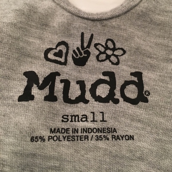 MUDD  Sexy Little Gray Tank Top w/ Floral Trim (S) - Picture 6 of 6